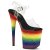 Pleaser FLAMINGO-808RG-04 Sandali con Plateau Glitter Trasparente Multicolore EU-35 / US-5