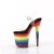 Pleaser FLAMINGO-808RG-04 Sandali con Plateau Glitter Trasparente Multicolore EU-35 / US-5