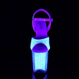 Pleaser FLAMINGO-810UVG Sandali con Plateau Glitter Neon...