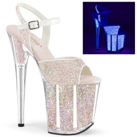Pleaser FLAMINGO-810UVG Sandali con Plateau Glitter Neon...