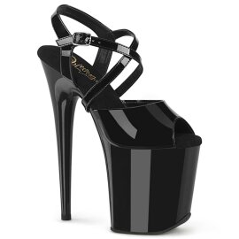 Pleaser FLAMINGO-824 Sandali con Plateau Vernice Nero...