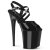 Pleaser FLAMINGO-824 Sandali con Plateau Vernice Nero EU-35 / US-5