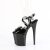 Pleaser FLAMINGO-824 Sandali con Plateau Vernice Nero EU-35 / US-5