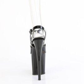 Pleaser FLAMINGO-824 Sandali con Plateau Vernice Nero EU-37 / US-7