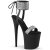 Pleaser FLAMINGO-870 Sandali con Plateau Similpelle Strass Nero Argento EU-35 / US-5