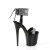 Pleaser FLAMINGO-870 Sandali con Plateau Vernice Strass Nero Argento EU-35 / US-5