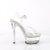 Pleaser GLEAM-608 Sandali con Plateau Trasparente EU-35 / US-5