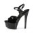Pleaser GLEAM-609 Sandali con Plateau Vernice Nero EU-37 / US-7