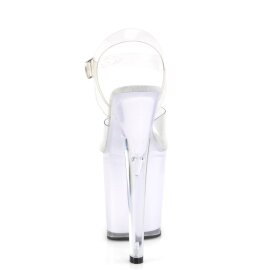 Pleaser ILLUMINATOR-808 Stivaletti con Plateau Trasparente Colorato EU-35 / US-5