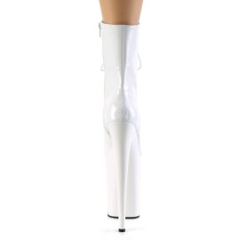 Pleaser INFINITY-1020 Stivaletti con Plateau Vernice Bianco EU-36 / US-6