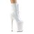 Pleaser INFINITY-1020 Stivaletti con Plateau Vernice Bianco EU-39 / US-9