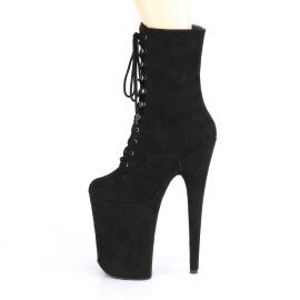 Pleaser INFINITY-1020FS Stivaletti con Plateau Camoscio Sintetico Nero EU-38 / US-8