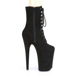 Pleaser INFINITY-1020FS Stivaletti con Plateau Camoscio Sintetico Nero EU-39 / US-9