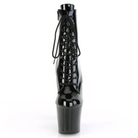 Pleaser IRONGRIP-1020 Stivaletti con Plateau Vernice Nero EU-35 / US-5