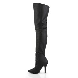 Pleaser LEGEND-8899 Stivali sopra il Ginocchio Pelle Nero EU-40 / US-10