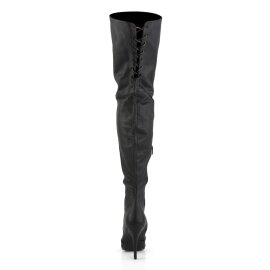 Pleaser LEGEND-8899 Stivali sopra il Ginocchio Pelle Nero EU-36 / US-6