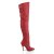 Pleaser LEGEND-8899 Stivali sopra il Ginocchio Pelle Rosso EU-39 / US-9