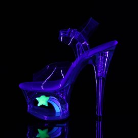 Pleaser MOON-708RSS Sandali con Plateau Trasparente EU-35 / US-5