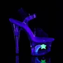 Pleaser MOON-708RSS Sandali con Plateau Trasparente EU-35 / US-5