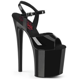 Pleaser NAUGHTY-809 Sandali con Plateau Vernice Nero...