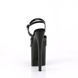 Pleaser NAUGHTY-809 Sandali con Plateau Vernice Nero EU-35 / US-5
