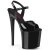 Pleaser NAUGHTY-809 Sandali con Plateau Vernice Nero EU-35 / US-5