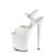 Pleaser NAUGHTY-809 Sandali con Plateau Vernice Bianco EU-41 / US-11