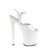 Pleaser NAUGHTY-809 Sandali con Plateau Vernice Bianco EU-41 / US-11