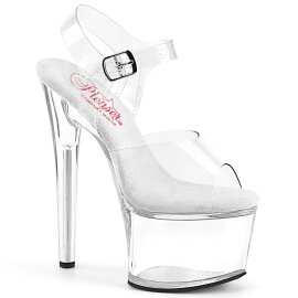 Pleaser PASSION-708 Sandali con Plateau Trasparente EU-35...