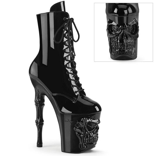 Pleaser RAPTURE-1020 Stivaletti con Plateau Vernice Nero EU-35 / US-5