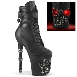 Pleaser RAPTURE-1020STR-LT Stivaletti con Plateau Similpelle Nero EU-40 / US-10