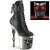 Pleaser RAPTURE-1020STR-LT Stivaletti con Plateau Similpelle Nero EU-35 / US-5