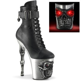 Pleaser RAPTURE-1020STR-LT Stivaletti con Plateau Similpelle Nero EU-39 / US-9