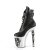 Pleaser RAPTURE-1020STR-LT Stivaletti con Plateau Similpelle Nero EU-39 / US-9