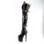 Pleaser RAPTURE-3028 Stivali Sopra Il Ginocchio con Plateau Vernice Nero EU-37 / US-7