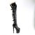 Pleaser RAPTURE-3028 Stivali Sopra Il Ginocchio con Plateau Vernice Nero EU-37 / US-7
