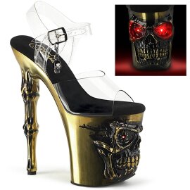 Pleaser RAPTURE-808-LT Sandali con Plateau Trasparente...