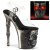 Pleaser RAPTURE-808-LT Sandali con Plateau Trasparente Argento EU-35 / US-5