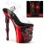Pleaser RAPTURE-808-LT Sandali con Plateau Trasparente Rosso EU-35 / US-5