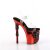 Pleaser RAPTURE-808-LT Sandali con Plateau Trasparente Rosso EU-38 / US-8