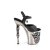 Pleaser RAPTURE-809-LT Sandali con Plateau Similpelle Nero Argento EU-37 / US-7