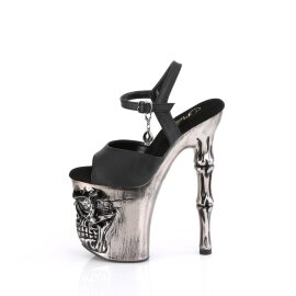 Pleaser RAPTURE-809-LT Sandali con Plateau Similpelle Nero Argento EU-38 / US-8