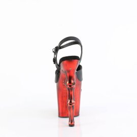 Pleaser RAPTURE-809-LT Sandali con Plateau Similpelle Nero Rosso EU-35 / US-5