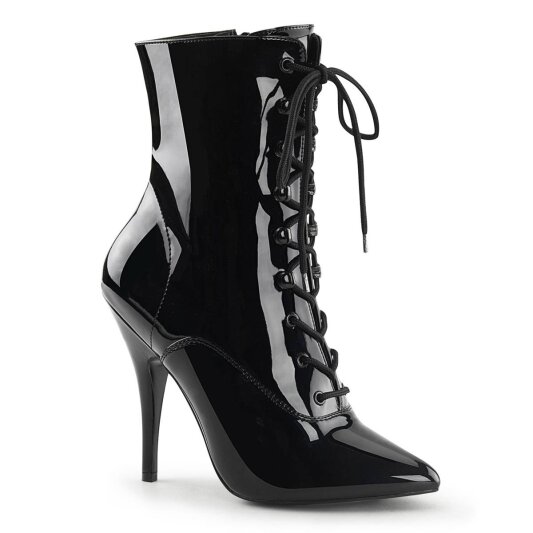 Pleaser SEDUCE-1020 Stivaletti Vernice Nero EU-37 / US-7