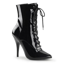 Pleaser SEDUCE-1020 Stivaletti Vernice Nero EU-37 / US-7
