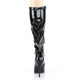 Pleaser SEDUCE-2000 Stivali Vernice Nero EU-37 / US-7