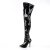 Pleaser SEDUCE-3000 Stivali Sopra Il Ginocchio Vernice Nero EU-38 / US-8