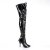 Pleaser SEDUCE-3000 Stivali Sopra Il Ginocchio Vernice Nero EU-38 / US-8