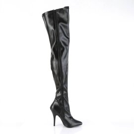 Pleaser SEDUCE-3000 Stivali Sopra Il Ginocchio Similpelle Nero EU-43 / US-13