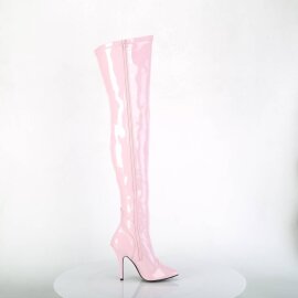 Pleaser SEDUCE-3000 Stivali Sopra Il Ginocchio Vernice Rosa Chiaro EU-37 / US-7